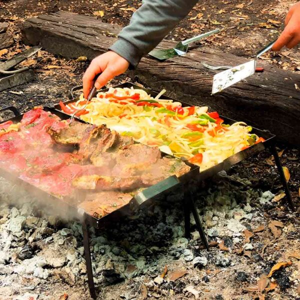 Patas desmontables para la planchetta de 2 hornallas al aire libre