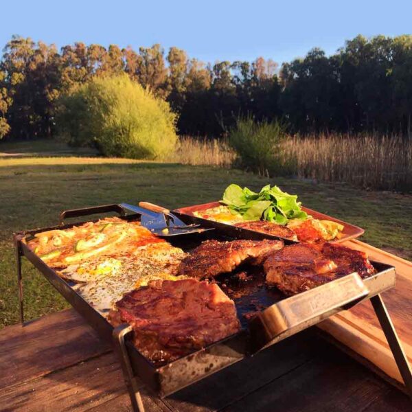 Patas desmontables para la planchetta de 2 hornallas al aire libre