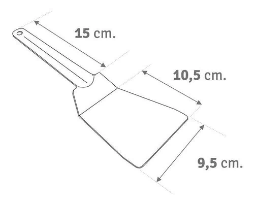medidas de la espatula de acero la planchetta