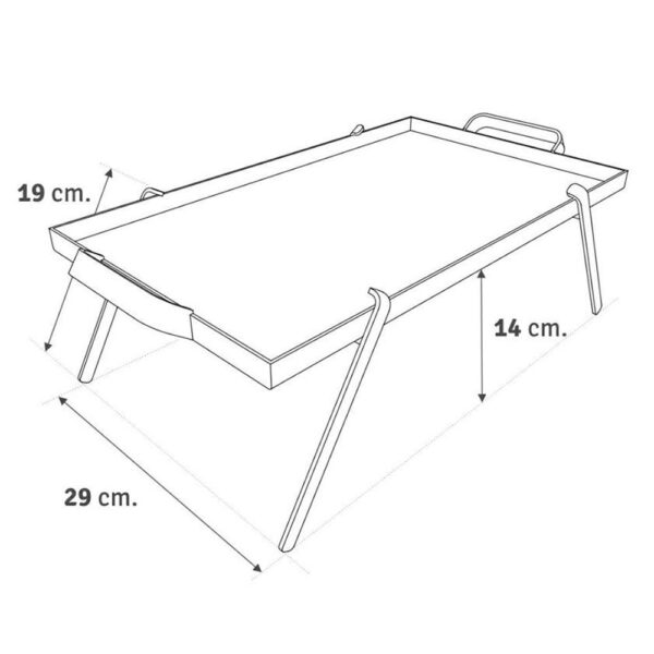 medidas de las Patas desmontables para la planchetta de 2 hornallas