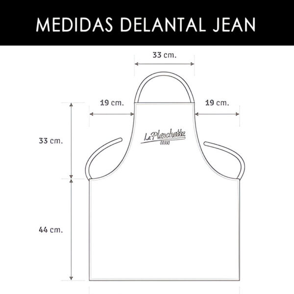 medidas delantal de jean La Planchetta