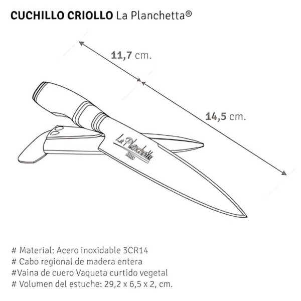 Cuchillo Artesanal La Planchetta