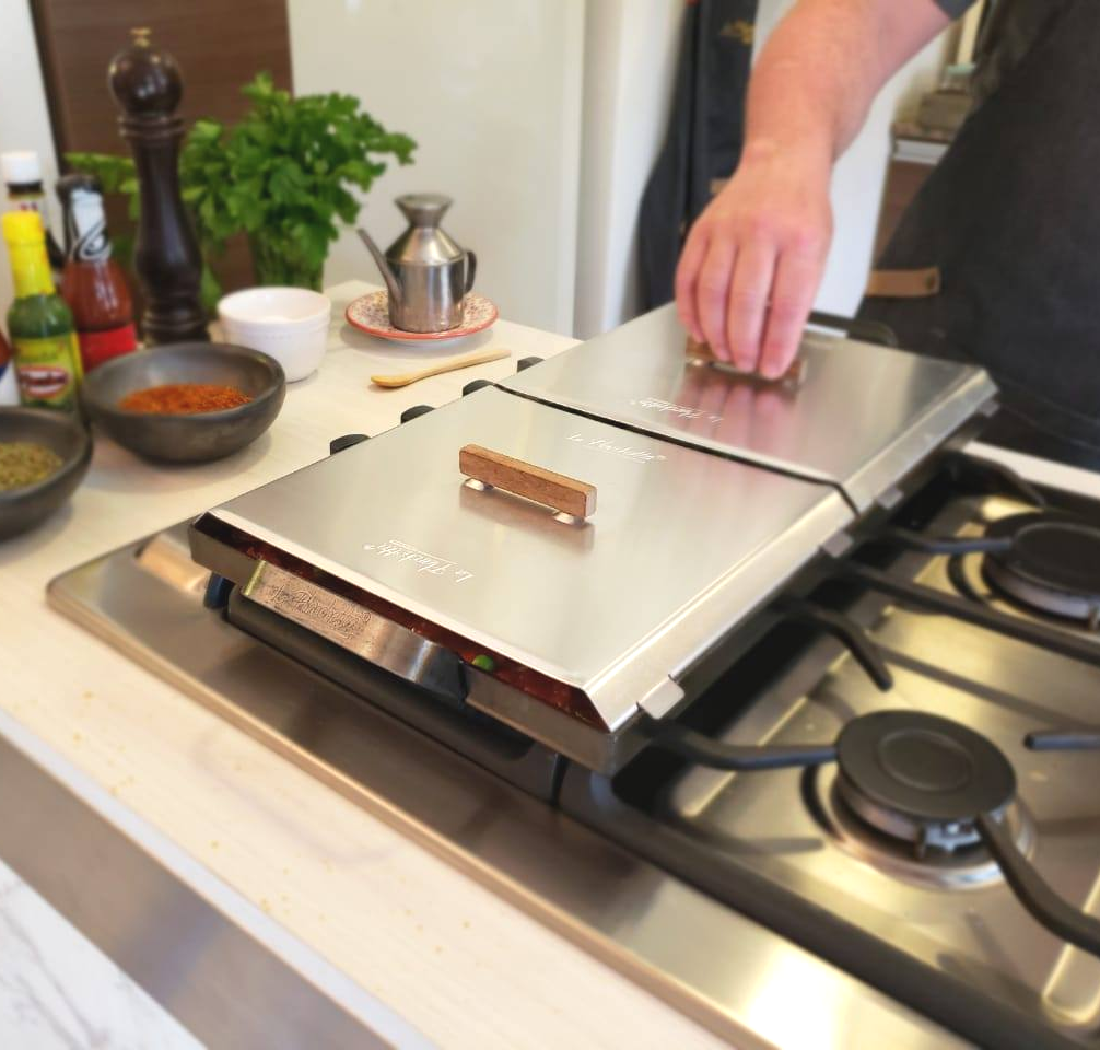 planchetta de 2 hornallas y tapas de aluminio