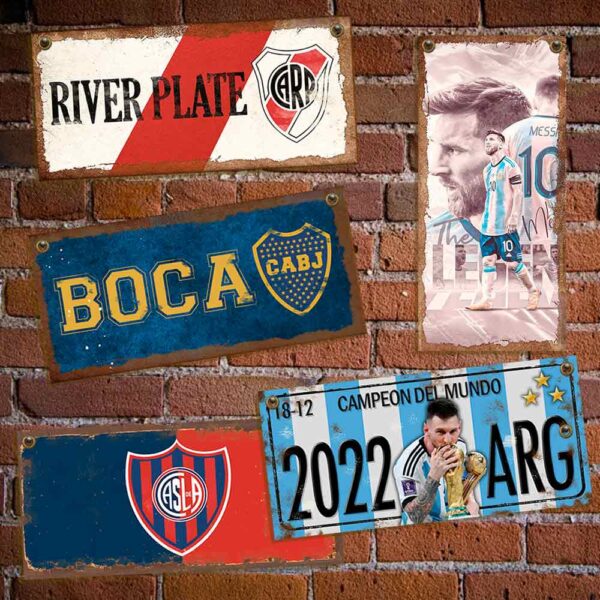 chapas decorativas vintage de futbol