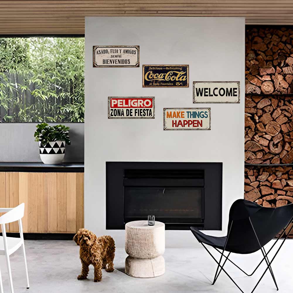 carteles y chapas decorativas retro vintage para onda quincho