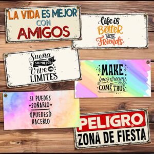 carteles y chapas decorativas estilo retro vintage con dichos y frases emotivas y de humor