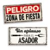 2 de 10 chapas decorativas vintage quincho