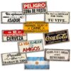 set de 10 chapas decorativas vintage quincho