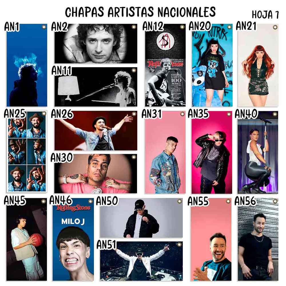 carteles y chapas decorativas de artistas nacionales. catalogo