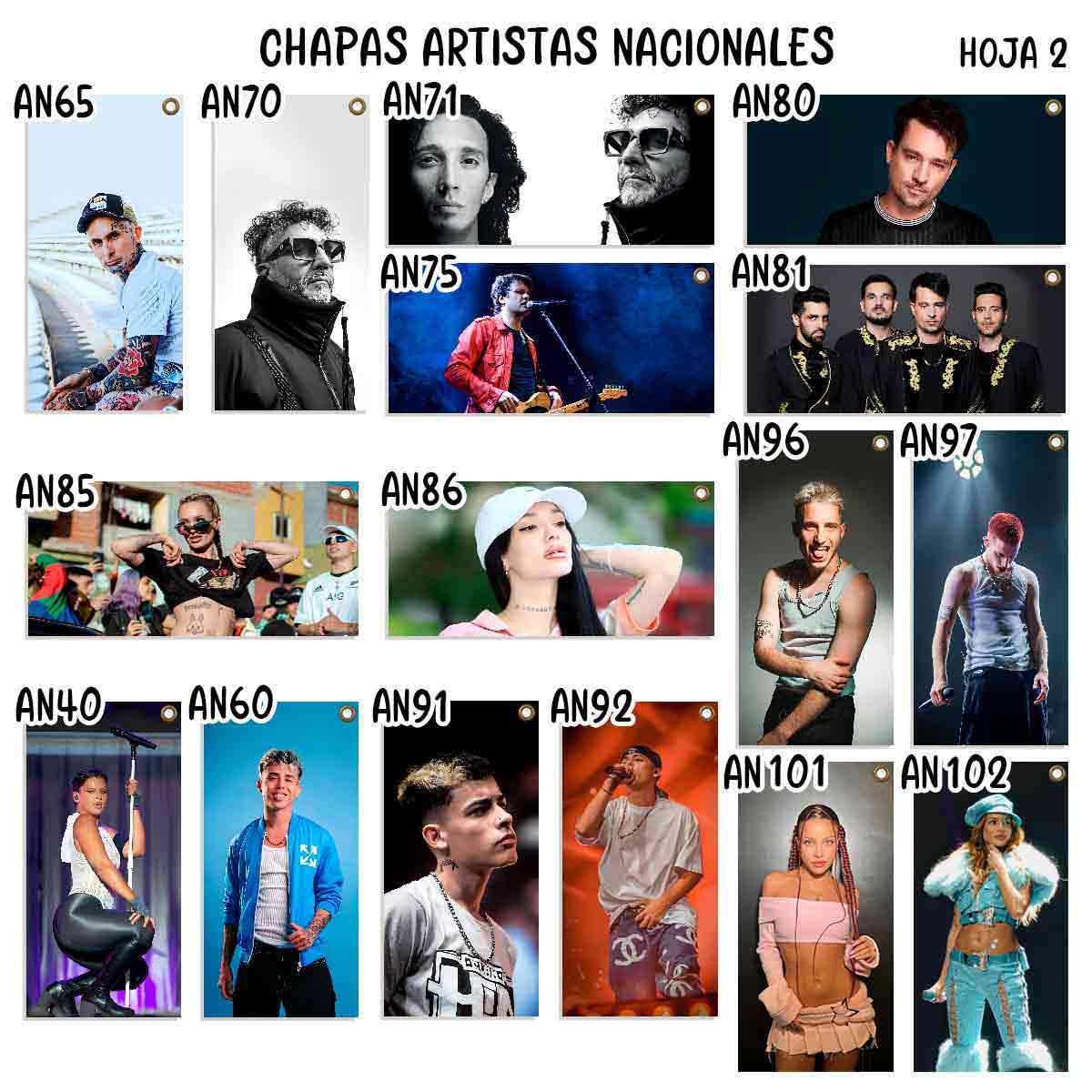 carteles y chapas decorativas de artistas nacionales. catalogo