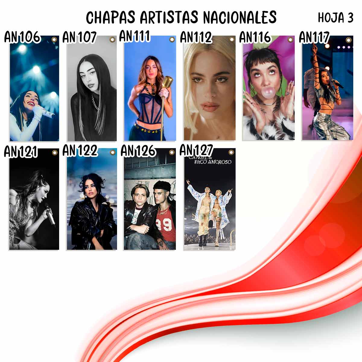 carteles y chapas decorativas de artistas nacionales. catalogo