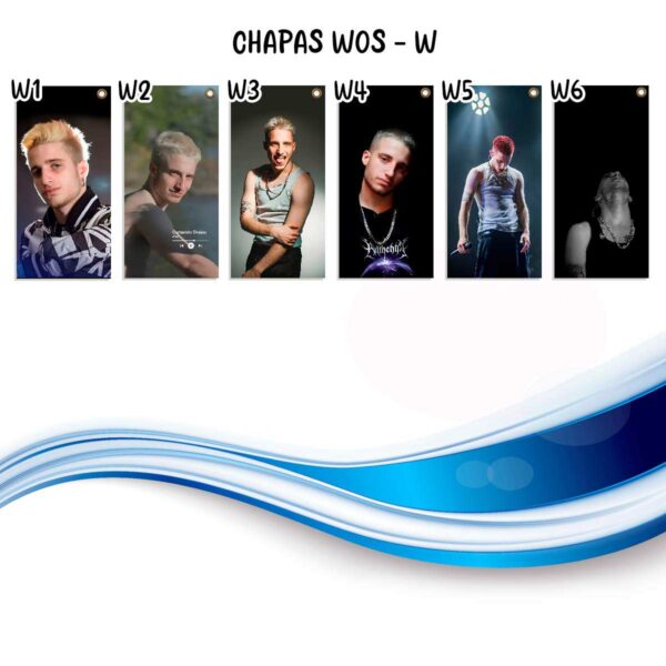 carteles y chapas decorativas de wos. catalogo.