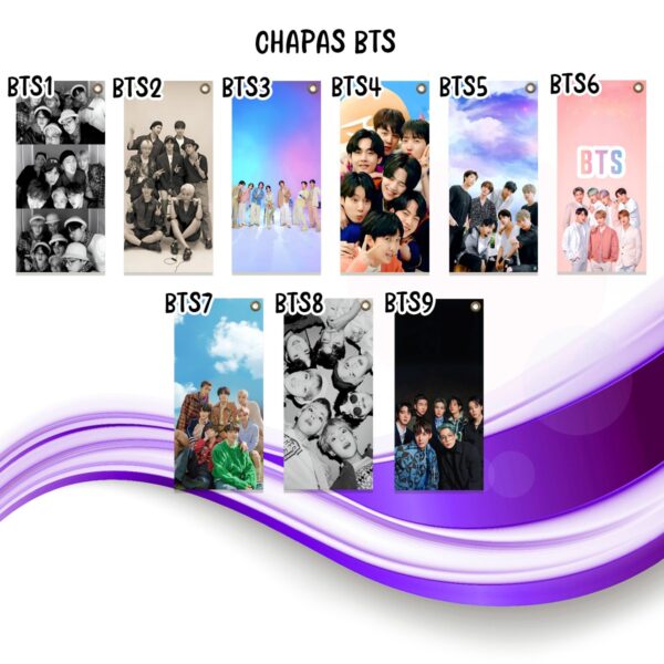 chapas decorativas de bts