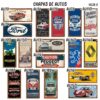 catalogo, carteles y CHAPAS decorativas retro vintage de AUTOS