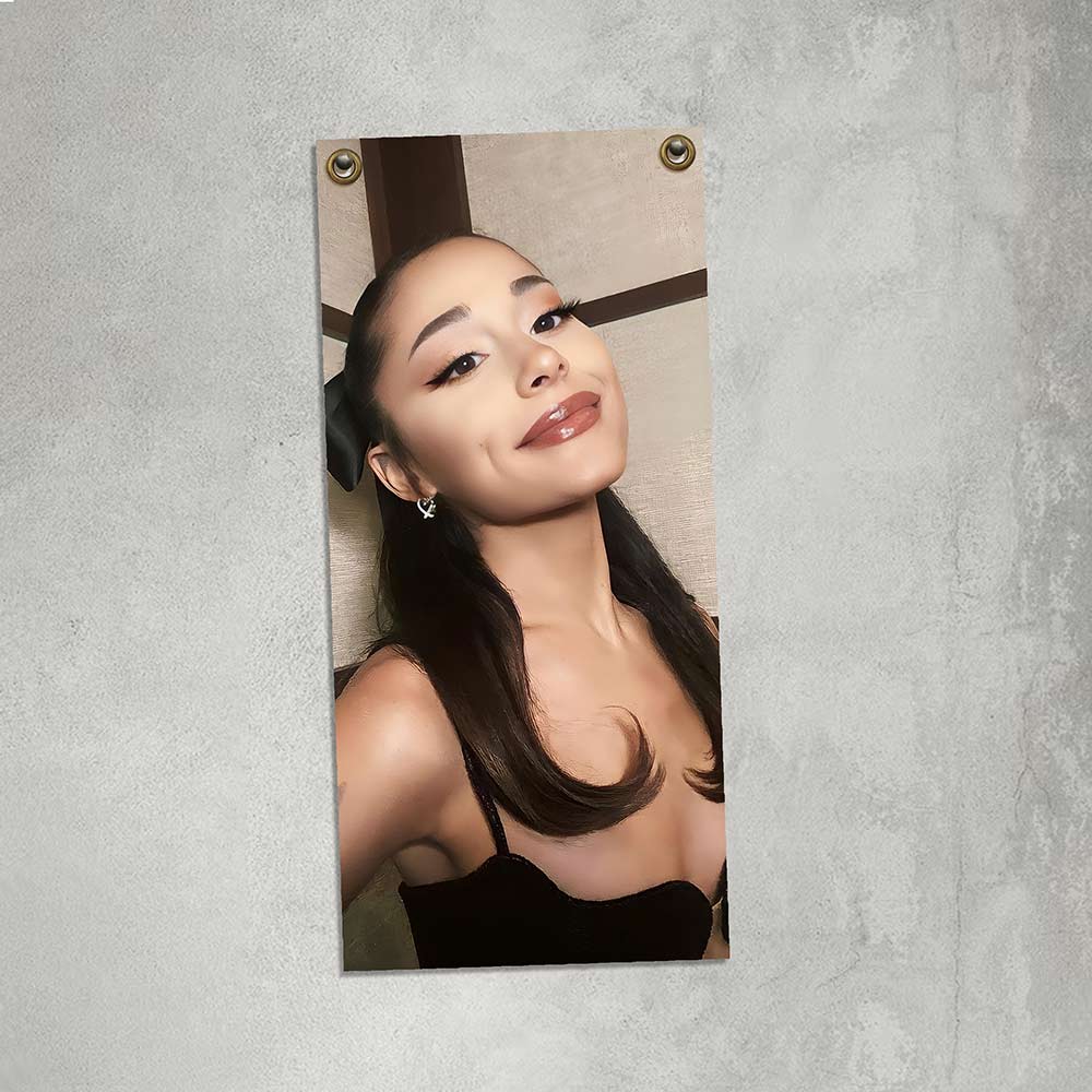 cartel y chapa decorativa de ariana grande