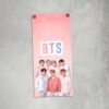 cartel y chapa decorativa del grupo musical coreano bts