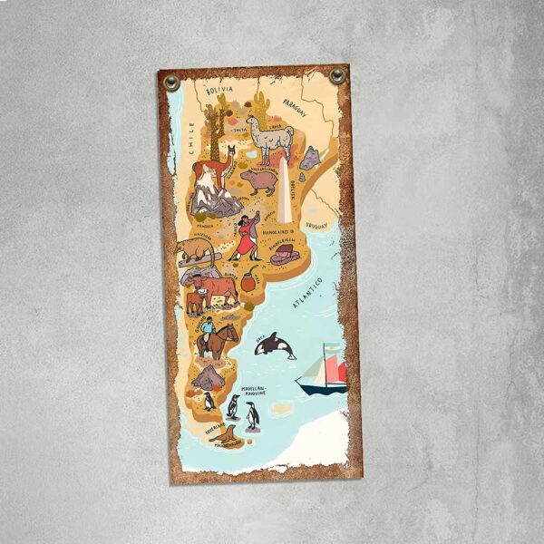 CHAPAS retro vintage decorativas turisticas mapa argentina