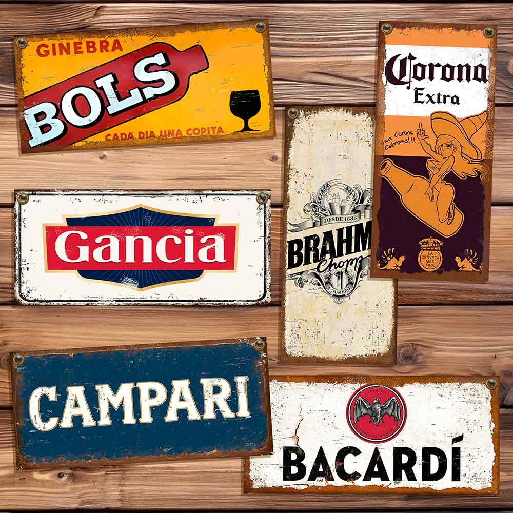 carteles y CHAPAS decorativas retro vintage de bebidas carteles y CHAPAS decorativas retro vintage de bebidas