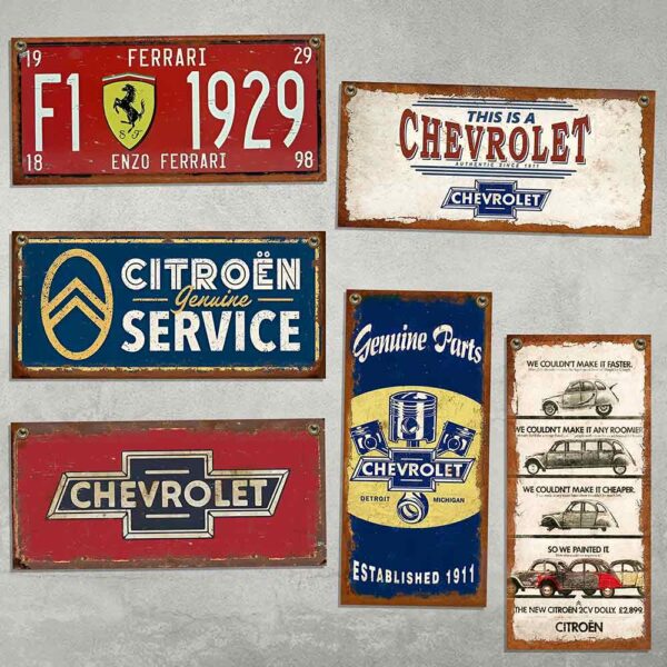 CHAPAS decorativas retro vintage de AUTOS