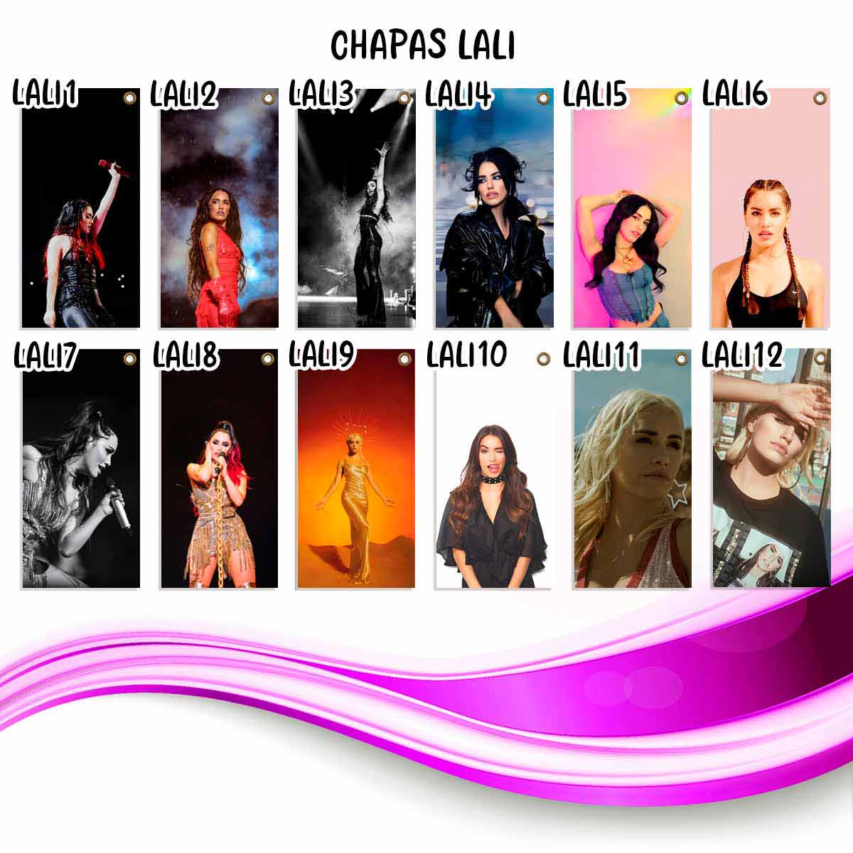 carteles y chapas decorativas de lali esposito. catalogo