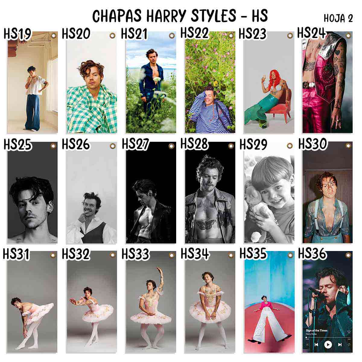 carteles y chapas decorativas de harry styles catalogo