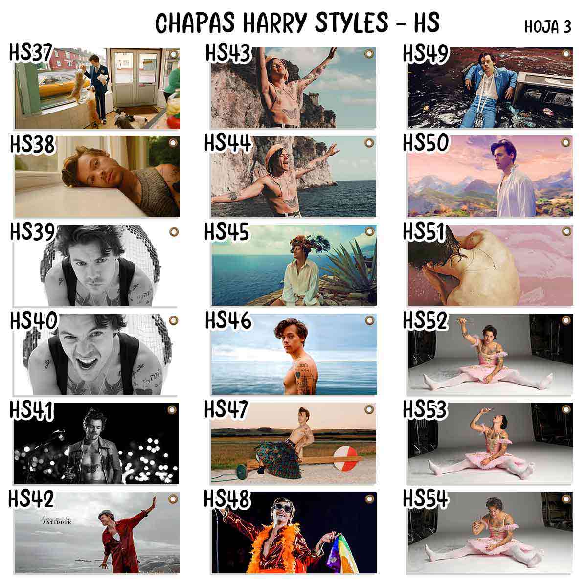 carteles y chapas decorativas de harry styles catalogo