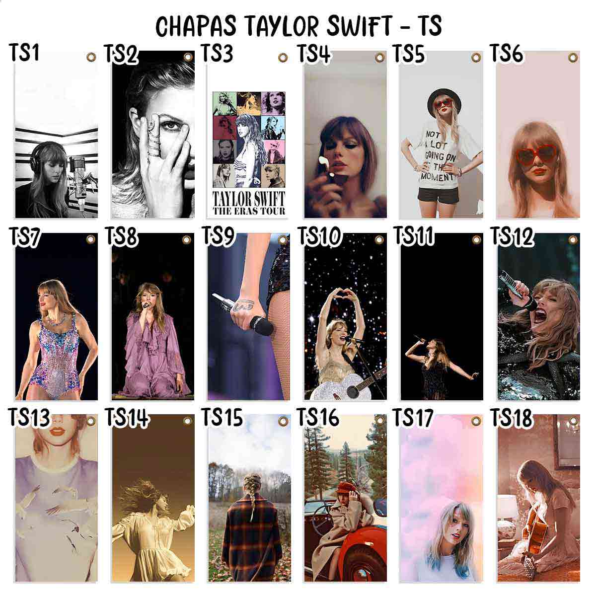 carteles y chapas decorativas de artistas internacionales de taylor swift. catalogo