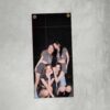 cartel y chapa decorativa de black pink. grupo musical coreano.