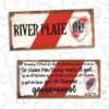 cartel chapa decorativa retro vintage de river plate y relato de la atajada de armano