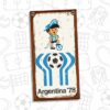 Set de 10 carteles y chapas retro vintage de Boca Juniors, mundiales, messi, maradona y mundial 78