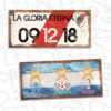 cartel chapa decorativa retro vintage de river plate (la gloria eterna) y los 3 mundiales ganados