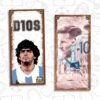 cartel chapa decorativa retro vintage de maradona dios y messi