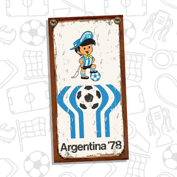 cartel chapa decorativa retro vintage del mundial 78