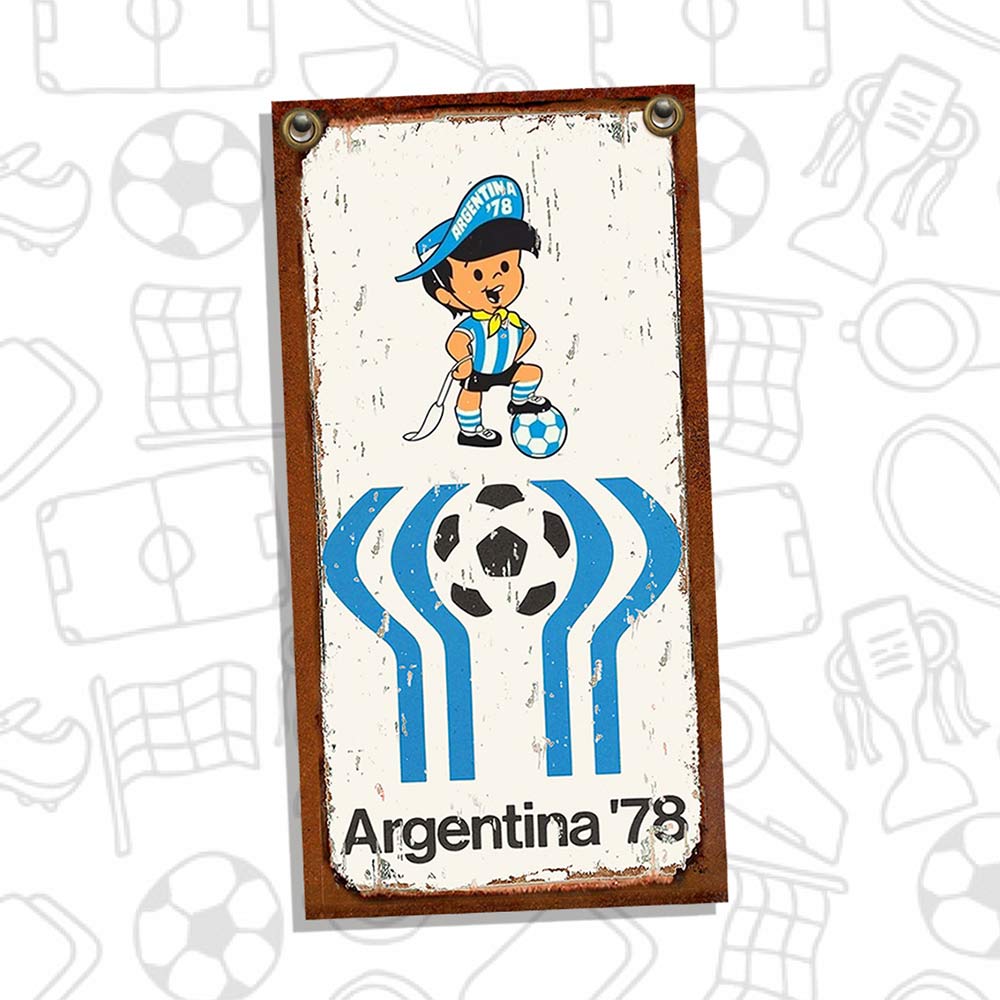 cartel chapa decorativa retro vintage del mundial 78 cartel chapa decorativa retro vintage del mundial 78