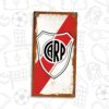 cartel chapa decorativa retro vintage con escudo de river plate