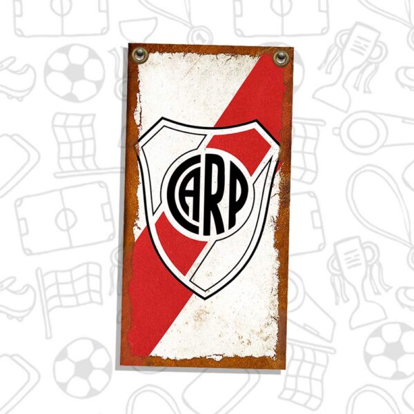 cartel chapa decorativa retro vintage con escudo de river plate