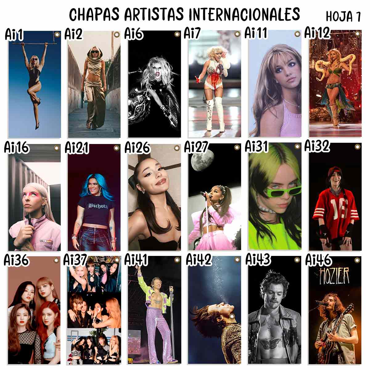 carteles y chapas decorativas de artistas internacionales. catalogo