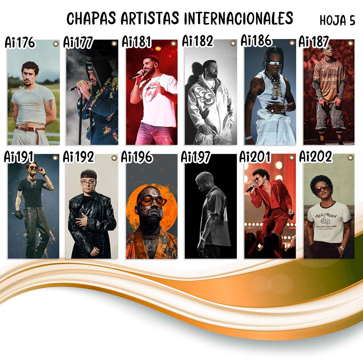 carteles y chapas decorativas de artistas internacionales. catalogo