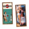 2 chapas decorativas retro vintage de Martini y Budweiser