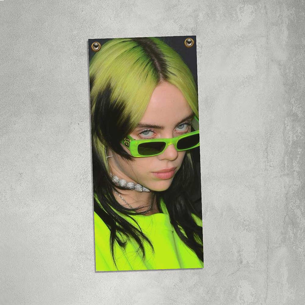 cartel y chapa decorativa de billie eilish