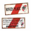 2 chapas decorativas retro vintage de river