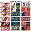 carteles y CHAPAS retro vintage decorativas de futbol. catalogo