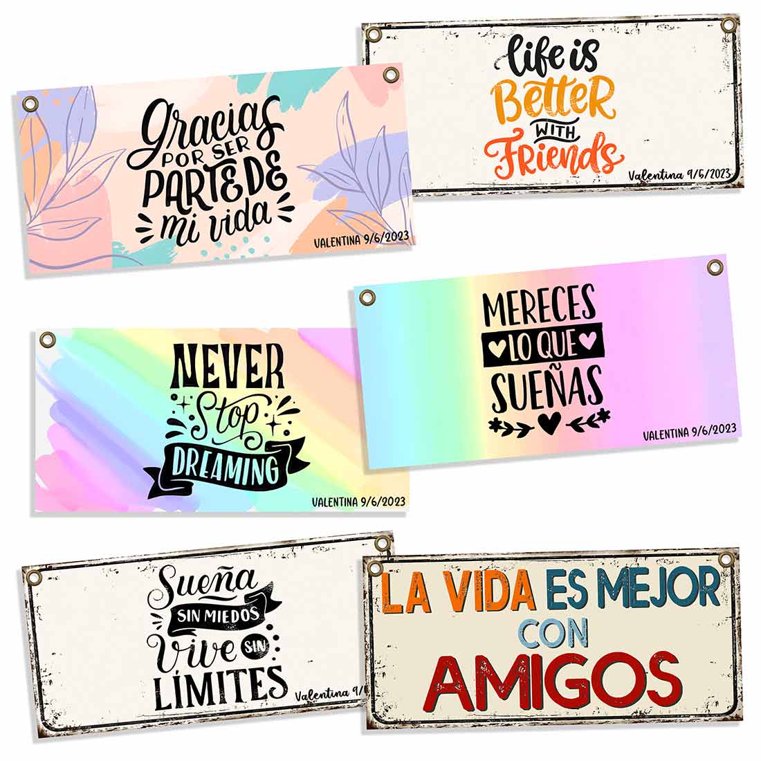 Catalogo de chapas retro estilo vintage para souvenires