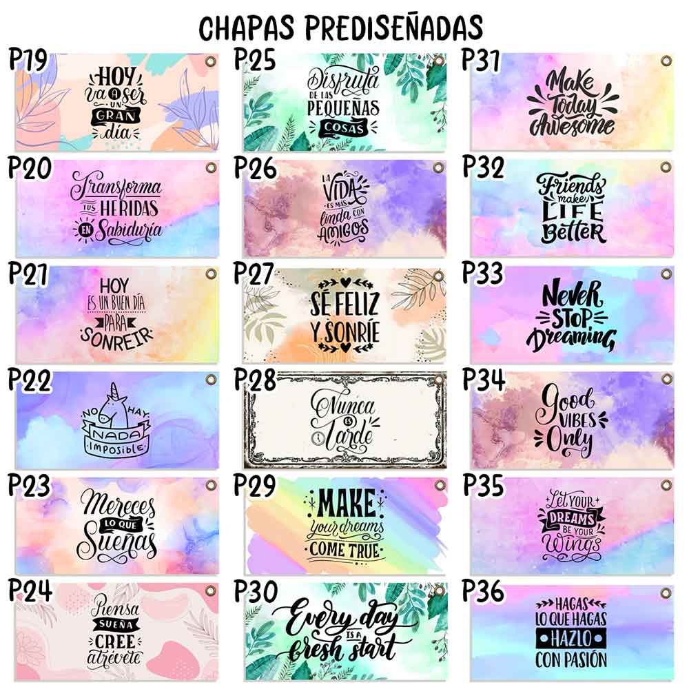 Catalogo de chapas retro estilo vintage para souvenires