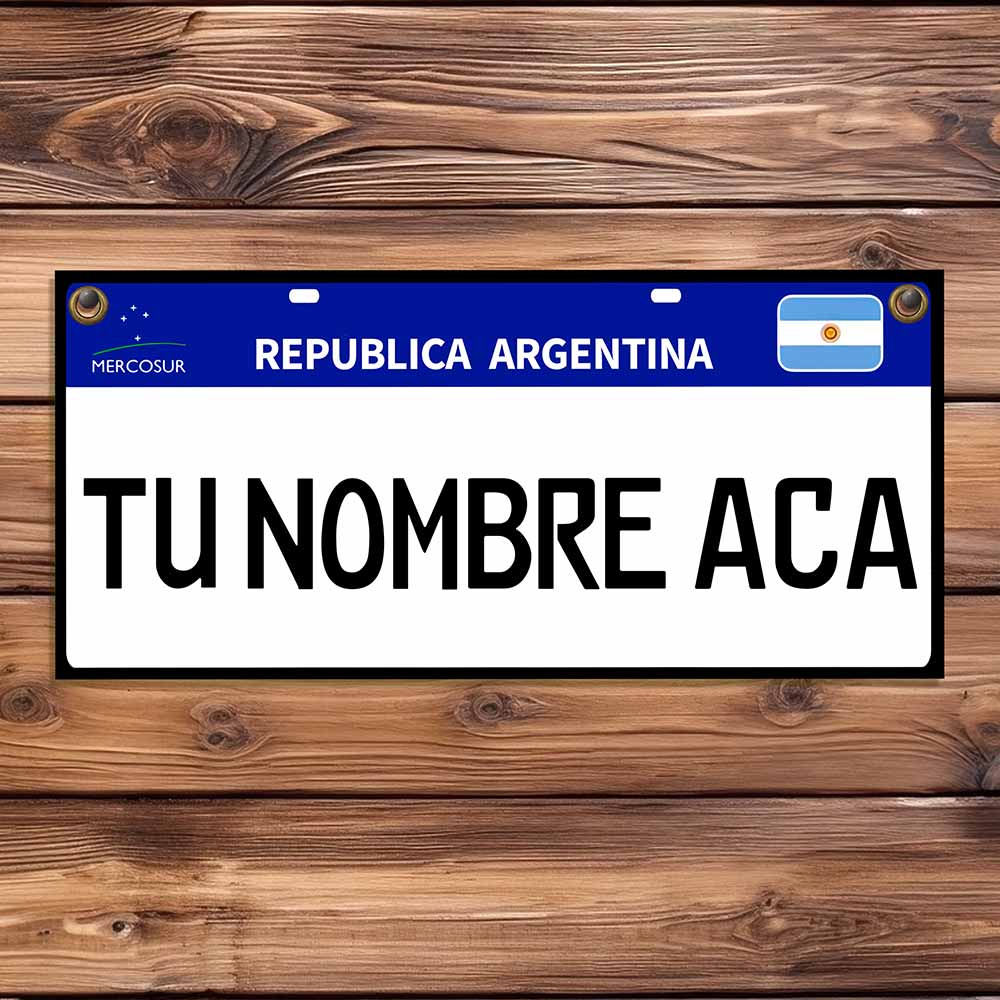 cartel CHAPA DECORATIVA PERSONALIZADA ESTILO VINTAGE! Modelo patente nueva