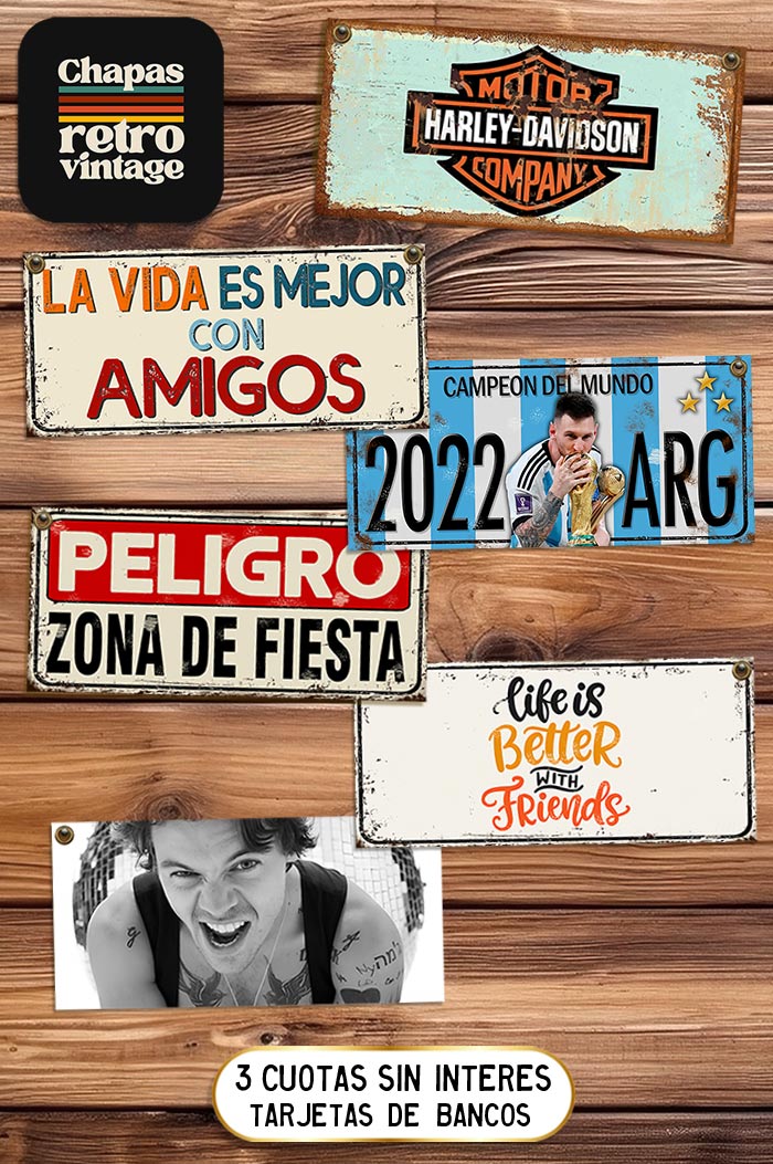 BANNER PRINCIPAL CON PROMOCIONES bancarias chapas retro vintage